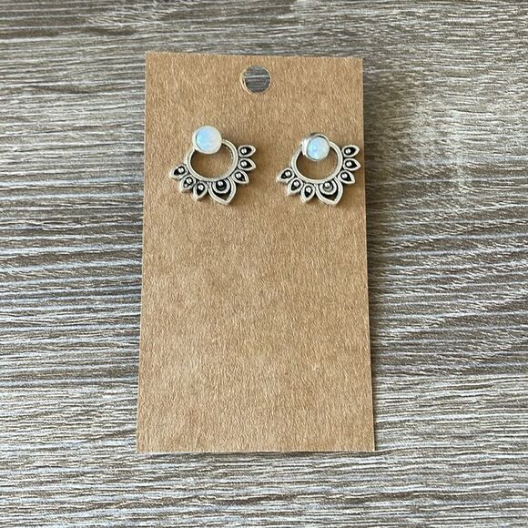 Elegant Silver Earrings N975 - Picture 3 of 4